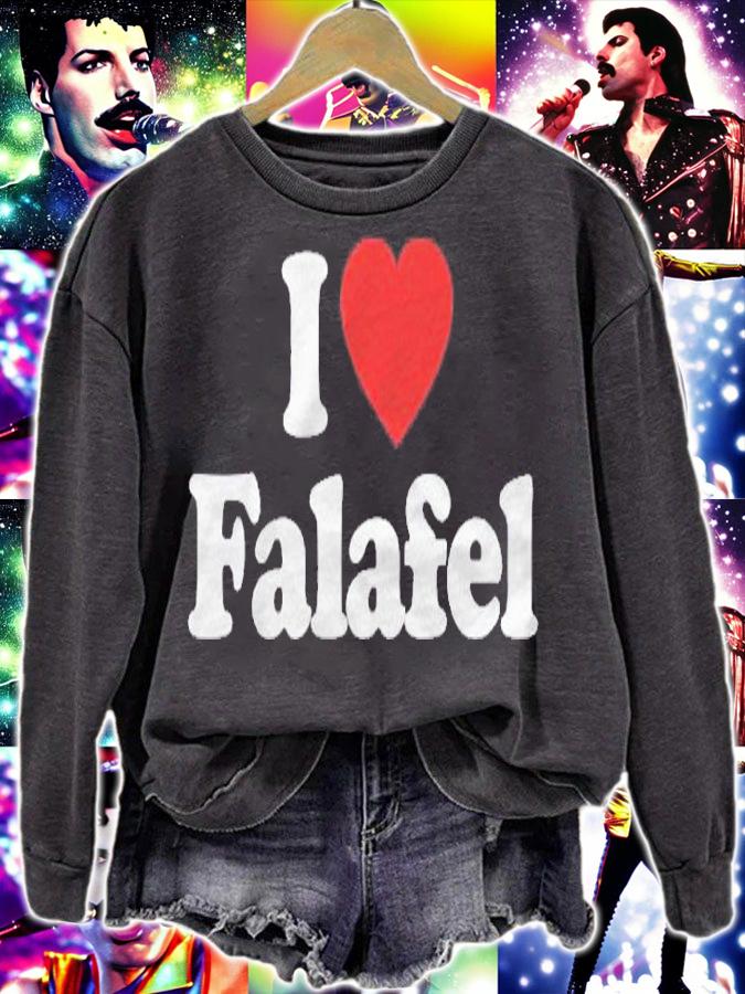 I Love Falafel Heart Funny Shirt sweatshirt