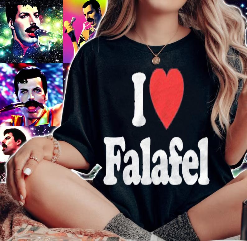 I Love Falafel Heart Funny Shirt woman shirt