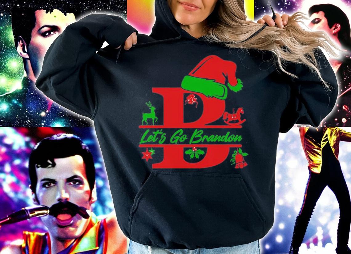 Lets Go Brandon Christmas Monogram Funny Let's Go Brandon Christmas Tee T-Shirt hoodie