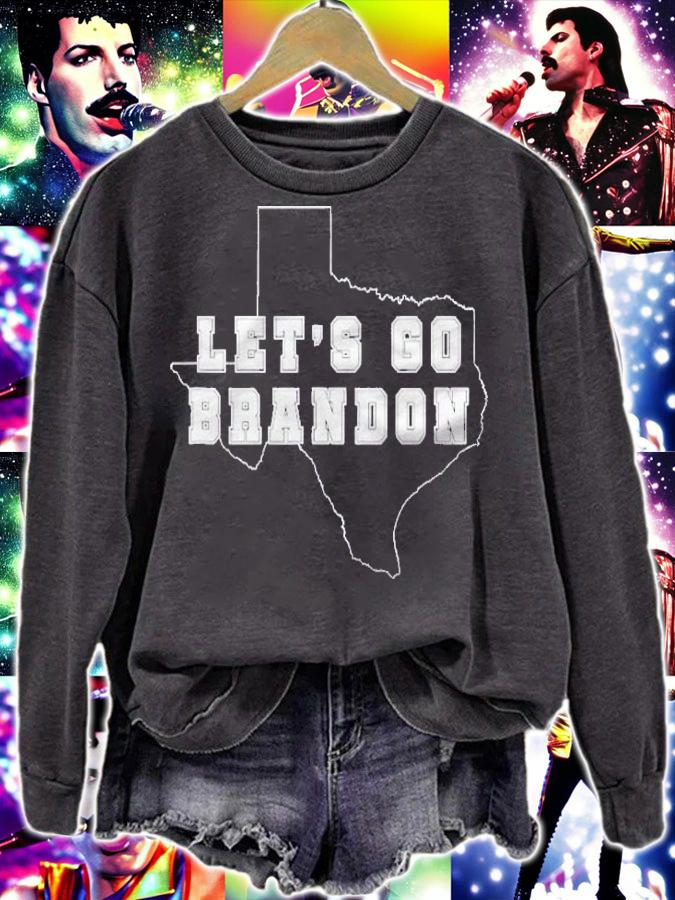 Lets Go Brandon  Texas Edition  Burgundy Shirt sweatshirt