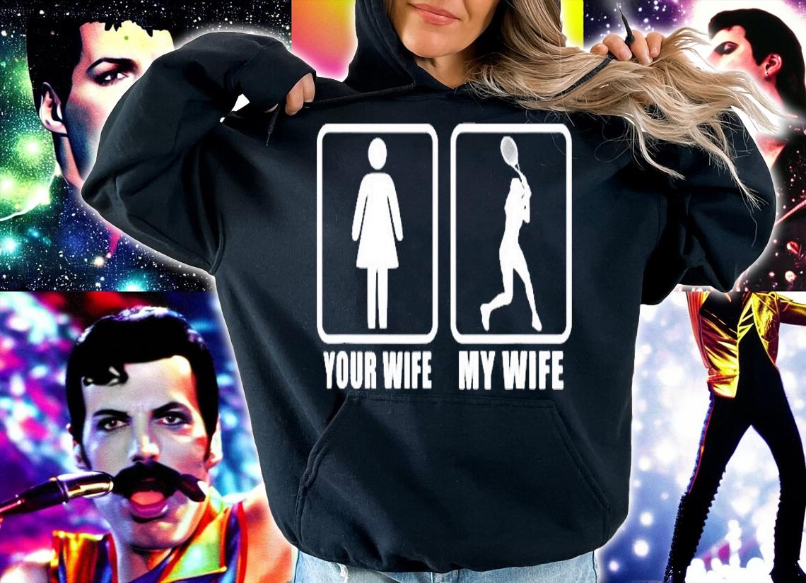 Mens Your Wife My Wife Spouse Husband Racquet Tennis T-Shirt