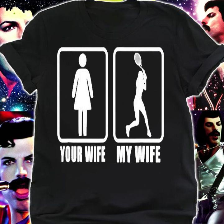 Mens Your Wife My Wife Spouse Husband Racquet Tennis T-Shirt