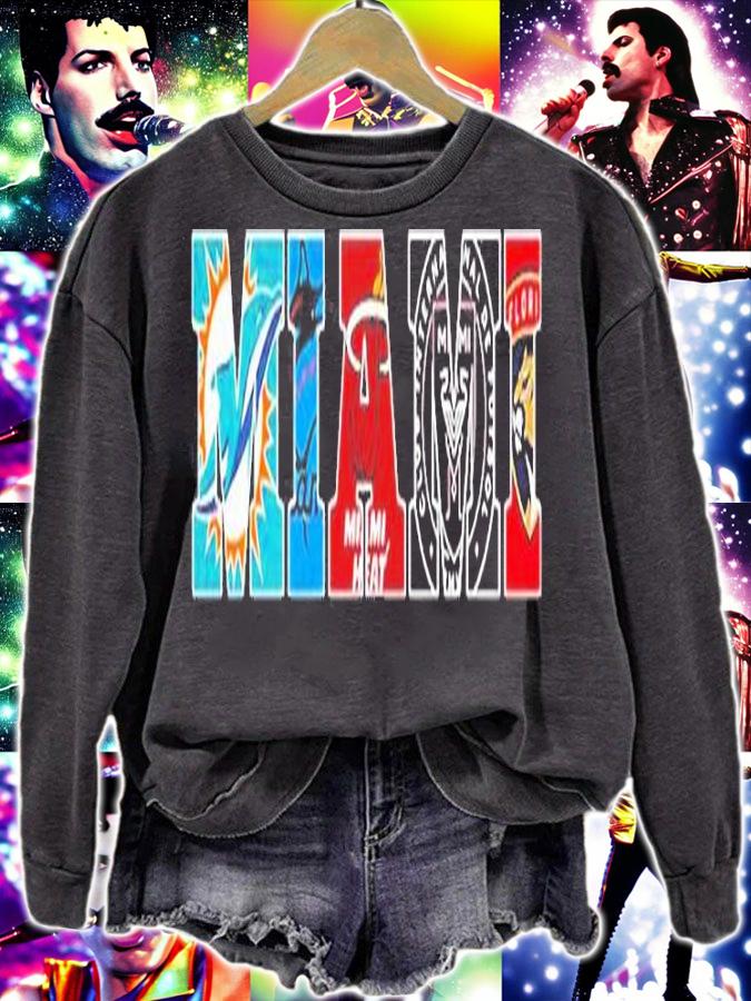 Miami Sport Teams Dolphins Marlins Heat Florida Panthers Shirt sweatshirt