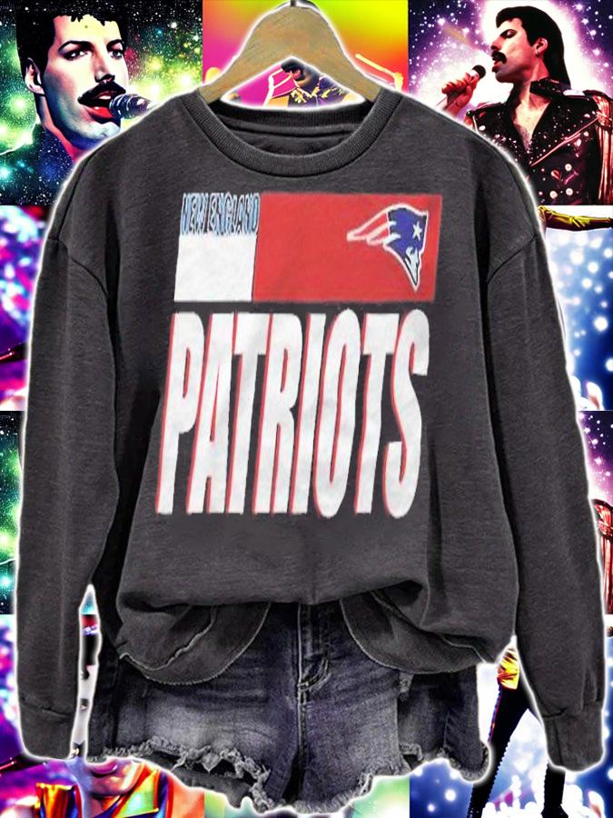 New England Patriots logo flag T-shirt