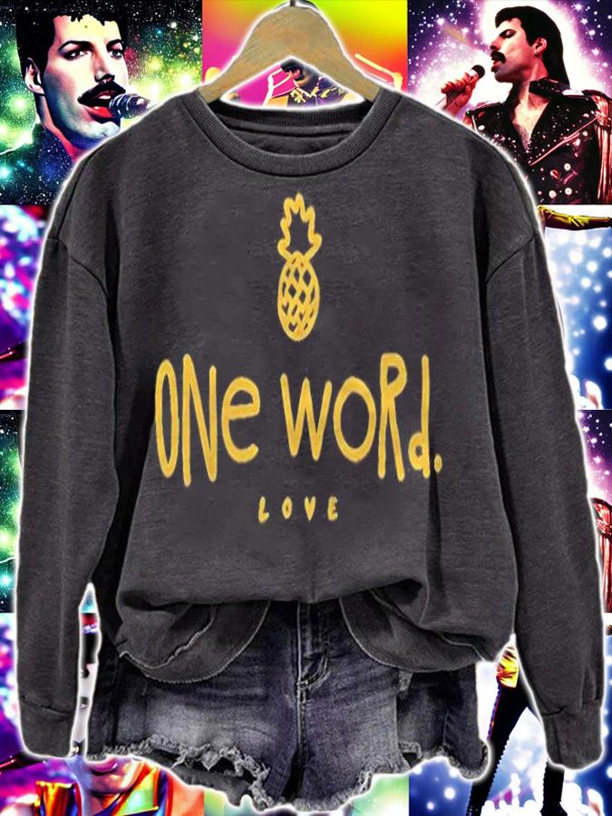 Pineapples one word love T-shirt