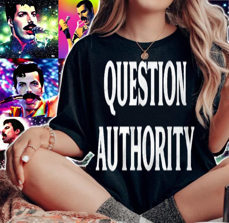 Question Authority Vintage Style Think For Yourself Shirt