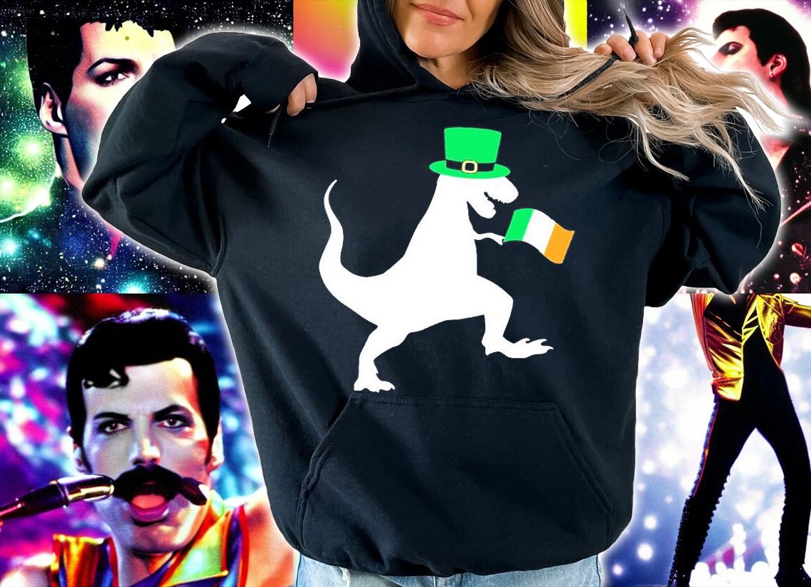 Saint Patrick's Day Dinosaur T-Rex T-Shirt hoodie