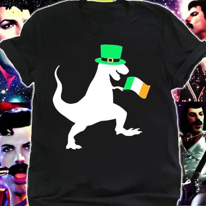 Saint Patrick's Day Dinosaur T-Rex T-Shirt shirt
