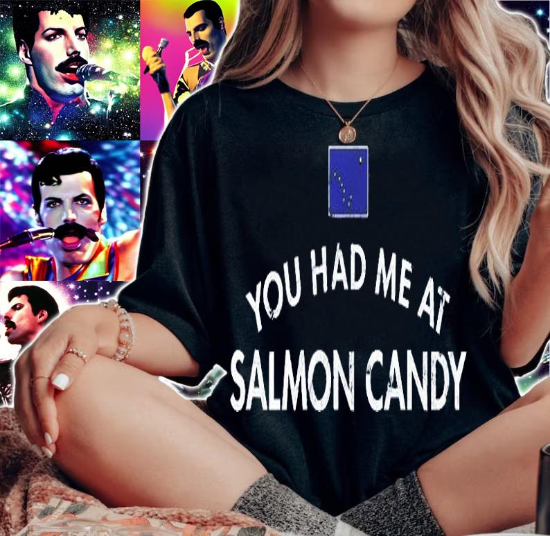 Smoked Salmon Candy Sweet Sugar Maple Syrup Snack Treat Fish T-Shirt woman shirt