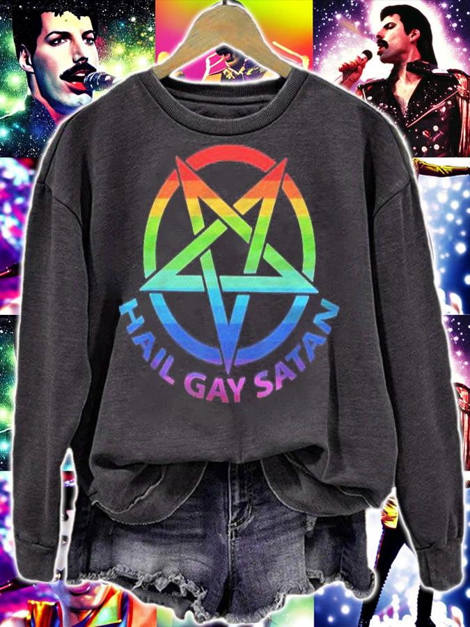 Hail Gay Satan Pentagram Lgbt Shirt