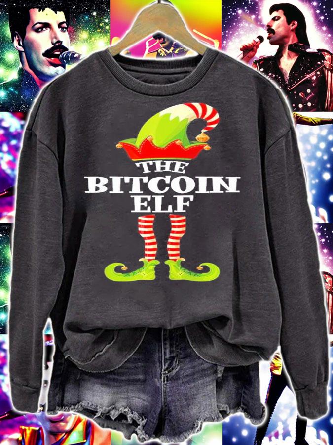 The Bitcoin Elf Funny Christmas Shirt sweatshirt