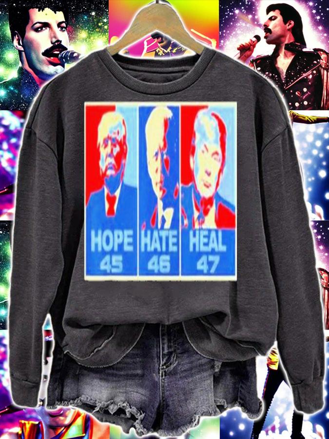 Hope 45 Hate 46 Heal 47 Anti Biden Vote Trump T-Shirt