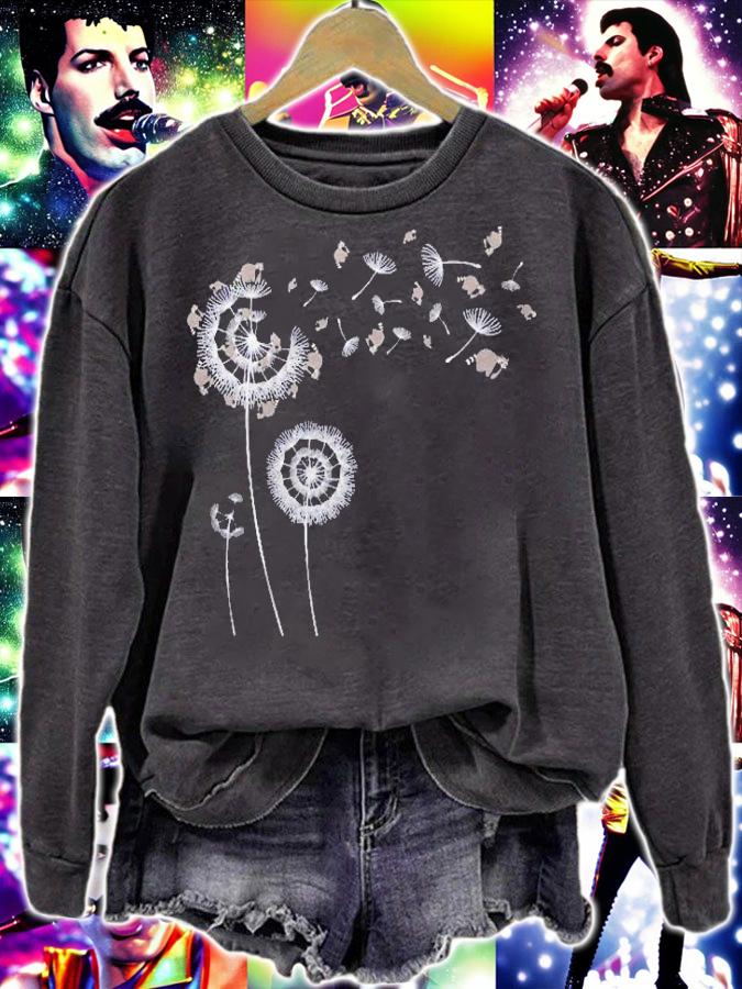 Puff Ball Funny Animal Raccoon Gift Dandelion Pullover Shirt sweatshirt