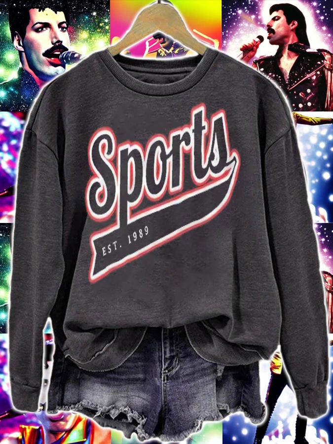 Sports est 1989 logo T-shirt sweatshirt