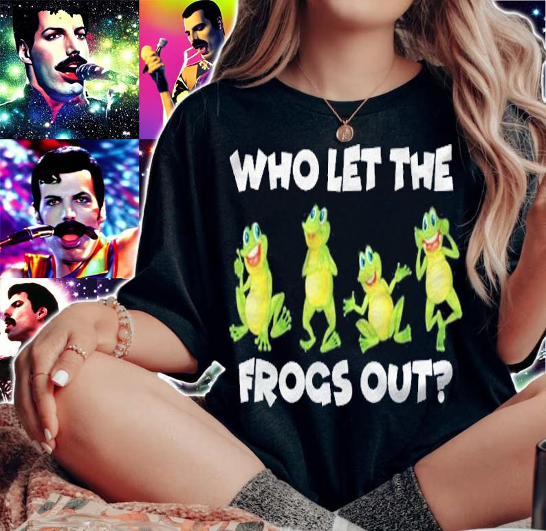 Who let the frogs out frog enthusiasts shirt woman shirt