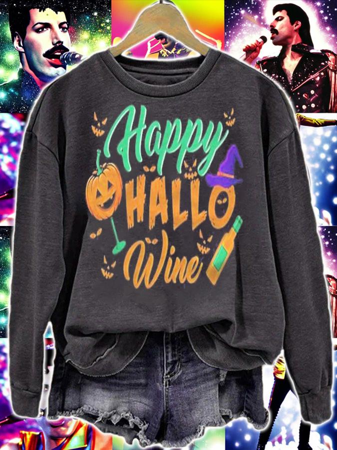 Happy Hallowine For A Wine & Halloween Fan shirt sweatshirt