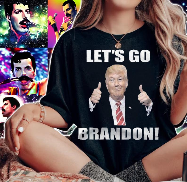Let's Go Brandon Funny Trump Support Donald Trump T-Shirt woman shirt