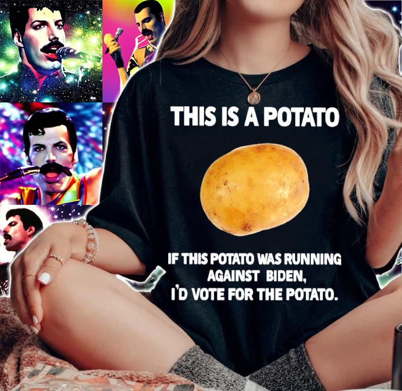 This Is A Potato If This Potato Was Running Against Biden I'd Vote For The Potato Shirt woman shirt