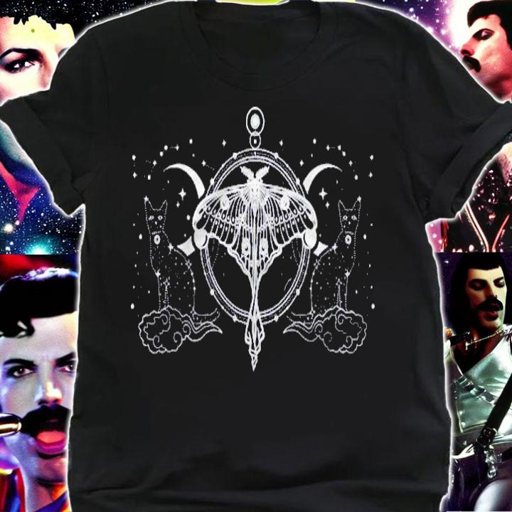 Cat Luna Moth Moon Dark Academia Aesthetic Occult Shirt shirt