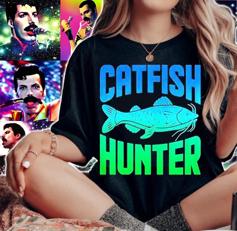 Catfish Hunter Catfishing Fish Fisher Shirt woman shirt
