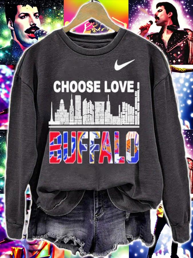 City Choose Love Buffalo Stop Hate End Racism Shirt sweatshirt