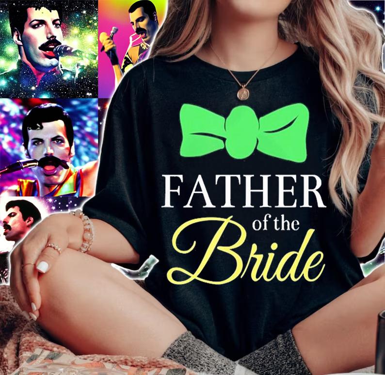 Father of the Bride Dad Bow Tie Wedding Party Gift T-Shirt