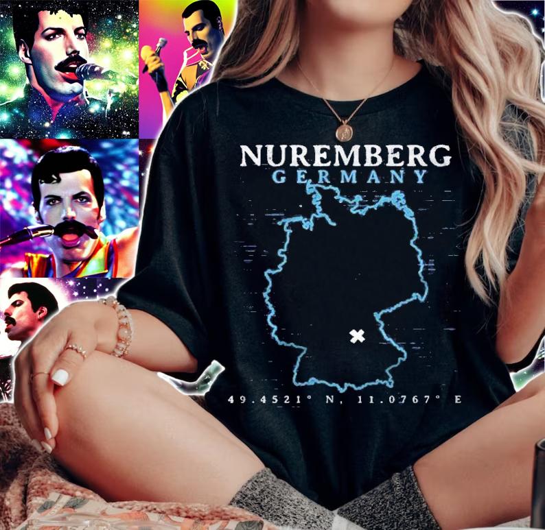 Germany Nuremberg Map German Gift Shirt