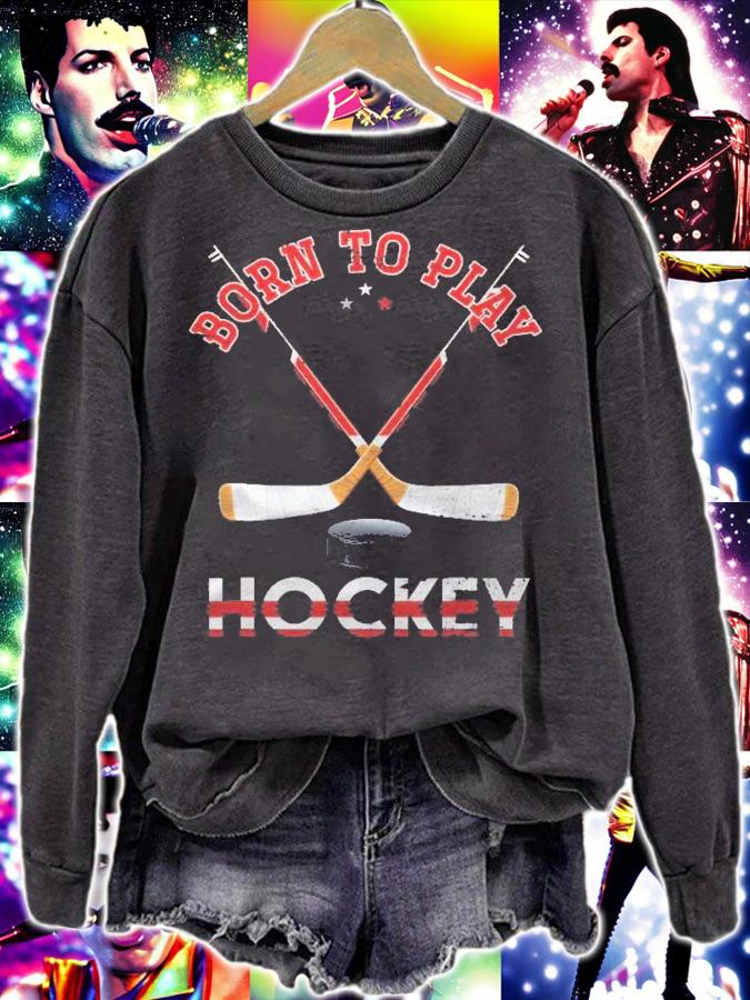 Goalie Hockey Player Athlete Gift Born To Play Hockey Shirt