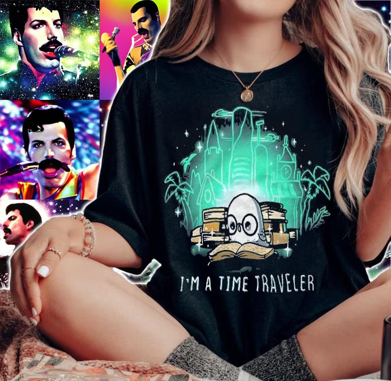 I'm a Time Traveler Owl read book shirt woman shirt