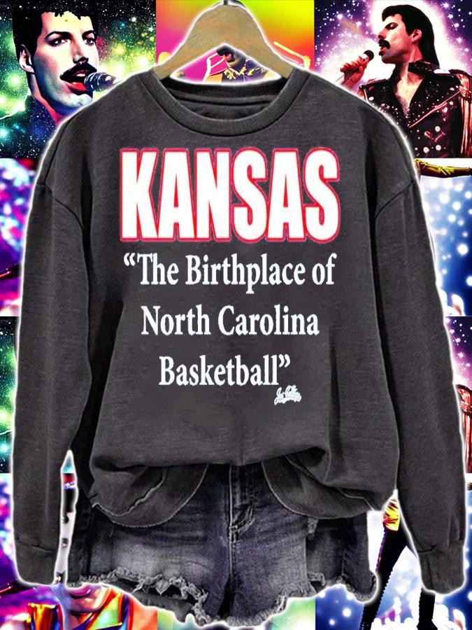 Kansas The Birthplace Of North Carolina Basketball Joe College T-Shirt