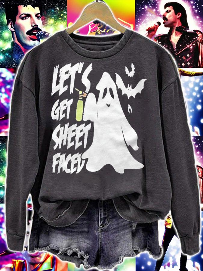 Lets Get Sheet Faced For This Halloween Party Celebration! Shirt sweatshirt