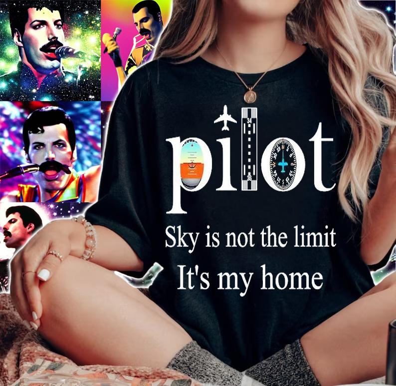 Pilot Sky Is Not The Limit It's My Home T-Shirt woman shirt