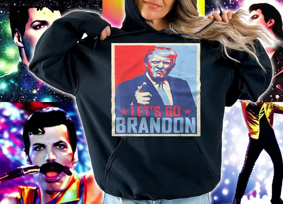 Premium retro Vintage Let's Go Brandon Trump Poster Joe Biden Chant T-Shirt hoodie