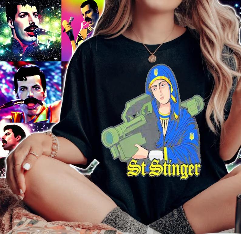 Saint Stinger I Stand With Ukraine Ukrainian Country Support T-Shirt