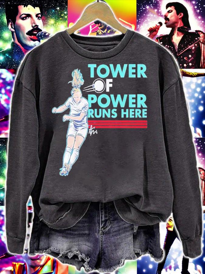 Sam Mewis Tower Of Power Runs Here Shirt