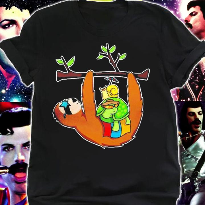 Sloth Turtle And Snail Hanging Out T-Shirt