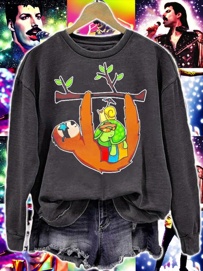 Sloth Turtle And Snail Hanging Out T-Shirt