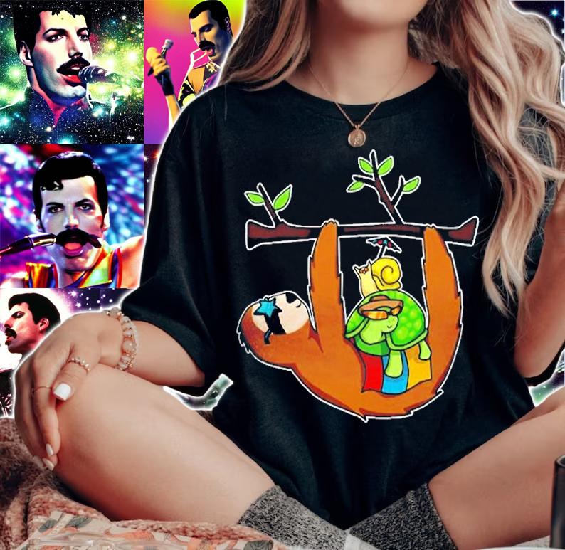 Sloth Turtle And Snail Hanging Out T-Shirt