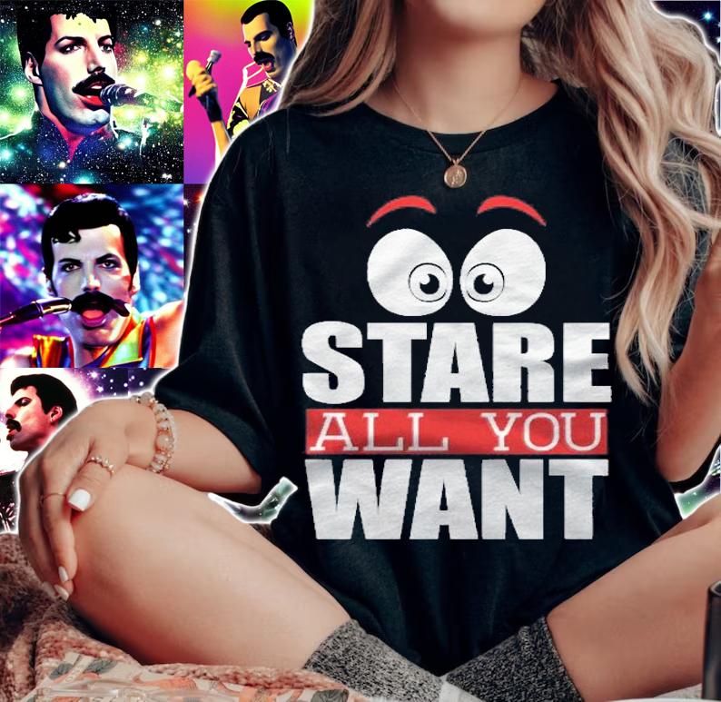 Stare All You Want Funny Staring Wheelchair Gift Classic Shirt woman shirt