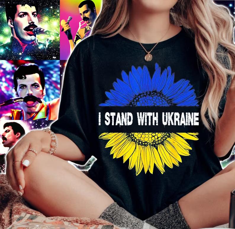 Sunflower I Stand With Ukraine t-shirt woman shirt