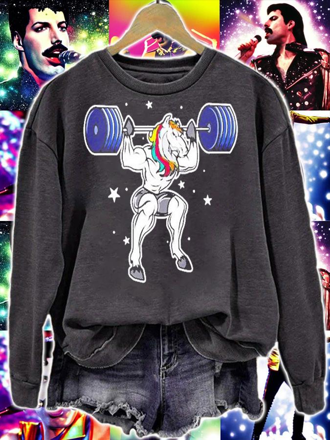 Unicorn Weightlifting Fitness Deadlift Lovers Gift T-Shirt sweatshirt