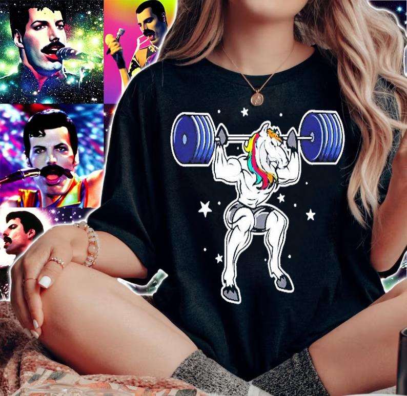 Unicorn Weightlifting Fitness Deadlift Lovers Gift T-Shirt woman shirt