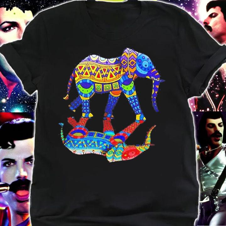 Colorful Indian Elephant Spring Color Festival Gift T-Shirt shirt