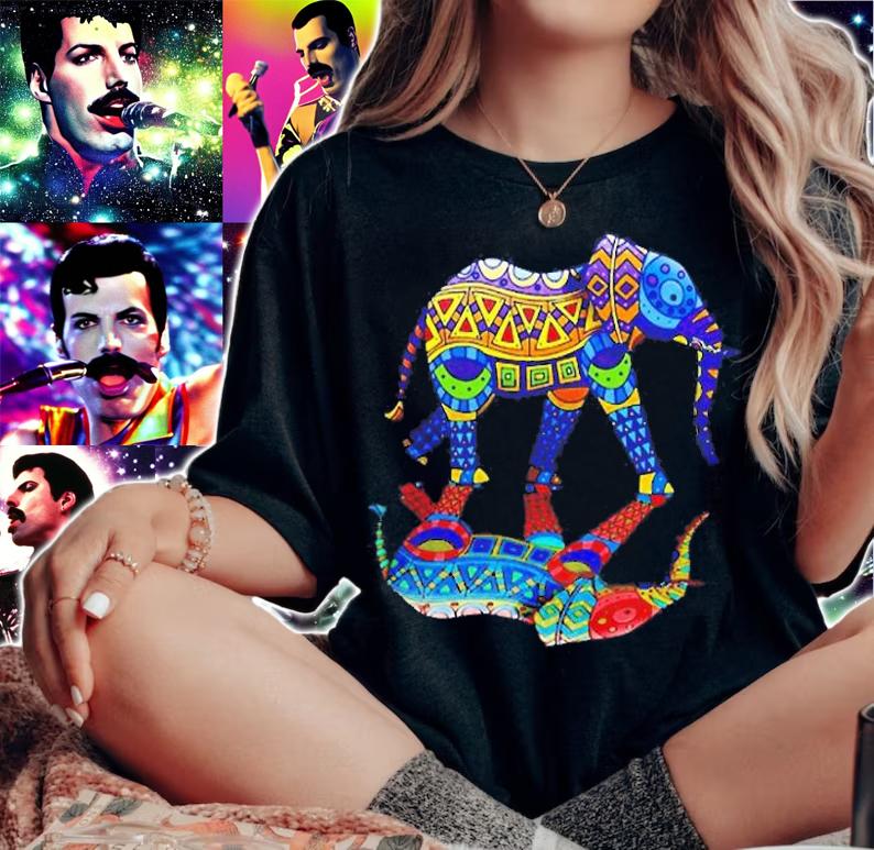 Colorful Indian Elephant Spring Color Festival Gift T-Shirt woman shirt