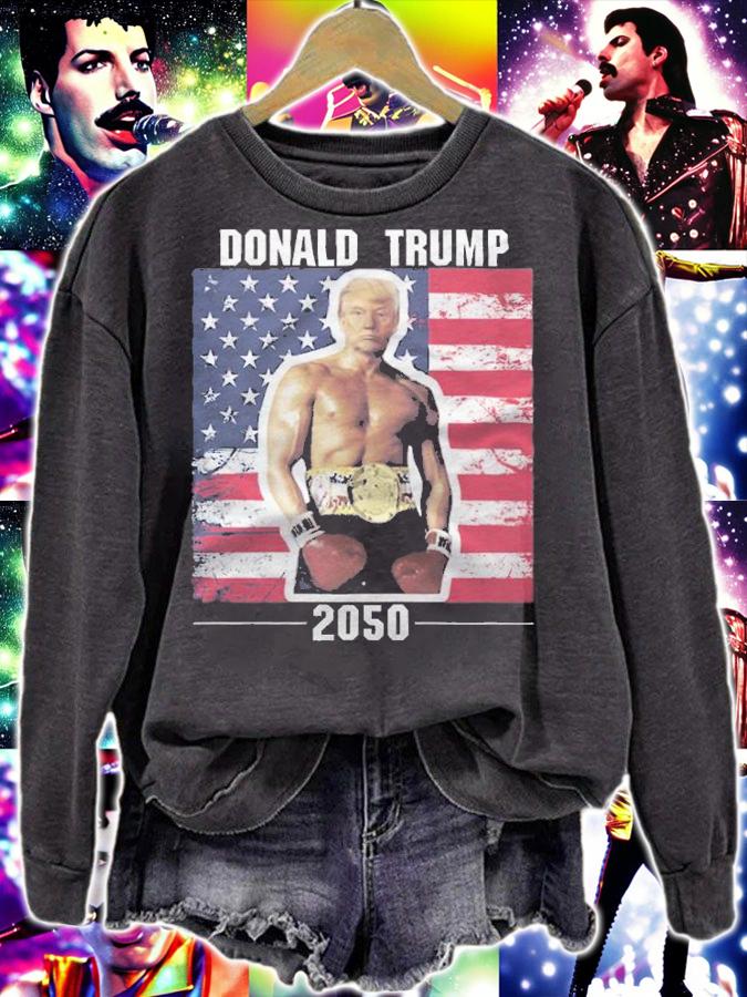 Donald Trump USA Flag Boxing Vintage T-Shirt sweatshirt