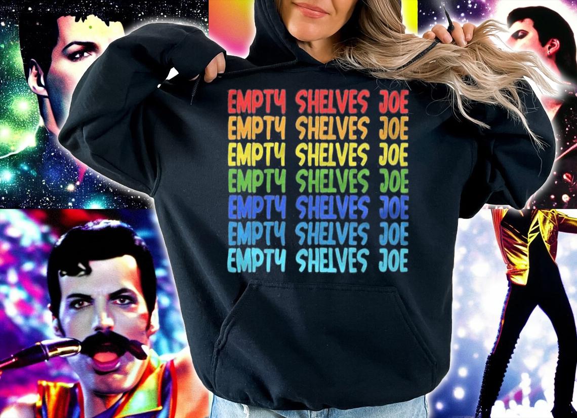 F Joe Biden empty Shelves Joe Retro Colorful T-Shirt hoodie