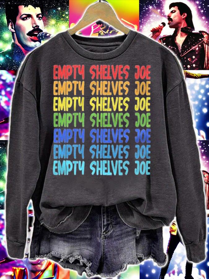 F Joe Biden empty Shelves Joe Retro Colorful T-Shirt sweatshirt