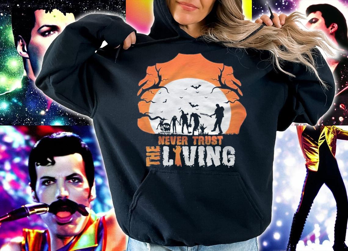 Halloween Spooky Zombie Never Trust The Living Shirt