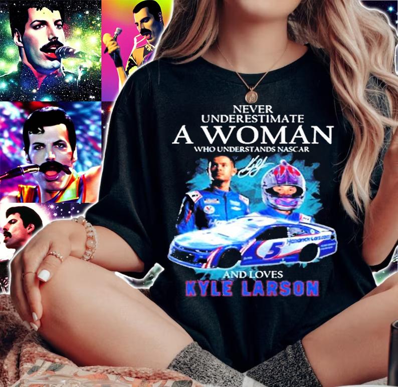 Never Underestimate Who Understand Who Understand Nascar And Love Kyle Larson Signatures T-Shirt