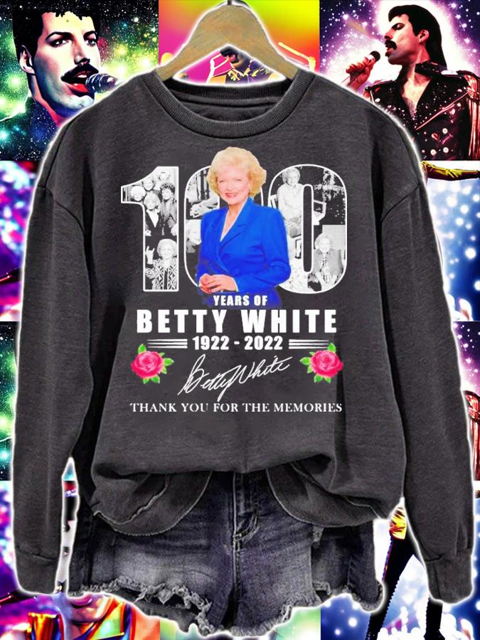 Rose 100 Years Of Betty White 1922-2022 Signatures Thank You For The Memories Shirt